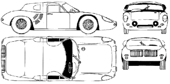 1962 Porsche 718 Coupe blueprint