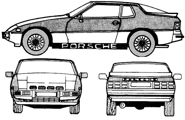 1978 Porsche 924 Turbo Coupe blueprint