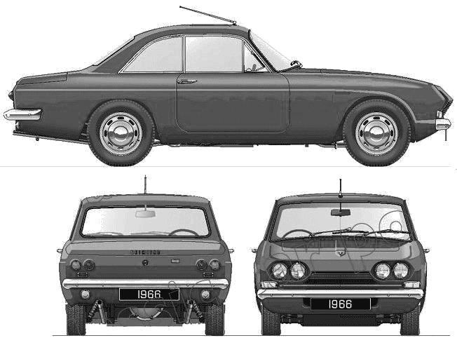 1966 Reliant Scimitar SE4A 3 Litre V6 Coupe blueprint