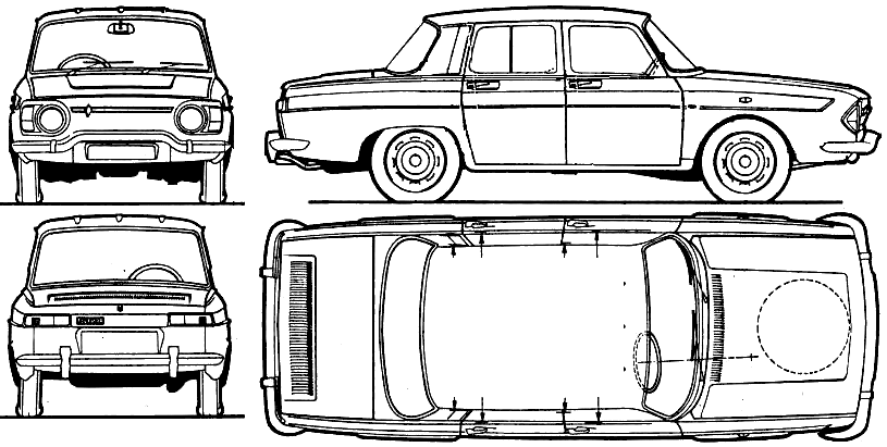 1965 Renault 10 Sedan blueprint