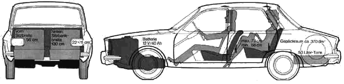 1970 Renault 12 TL Sedan blueprint