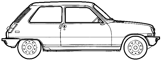1973 Renault 5TL Hatchback blueprint