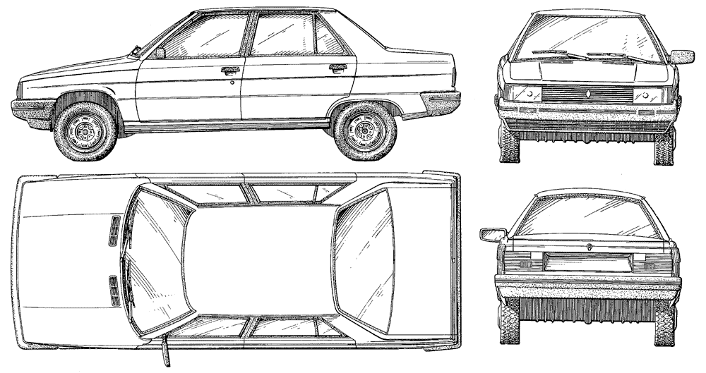 1988 Renault 9 Sedan blueprint