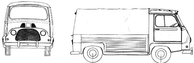 1965 Renault Estafette Pickup blueprint