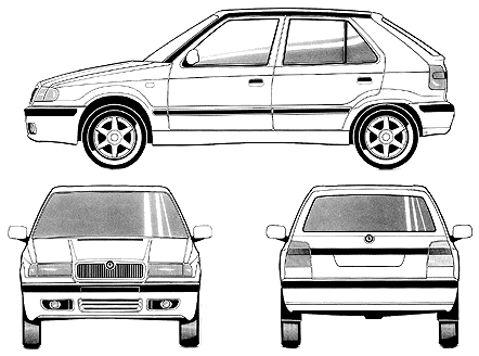 1998 Skoda Felicia II Hatchback blueprint