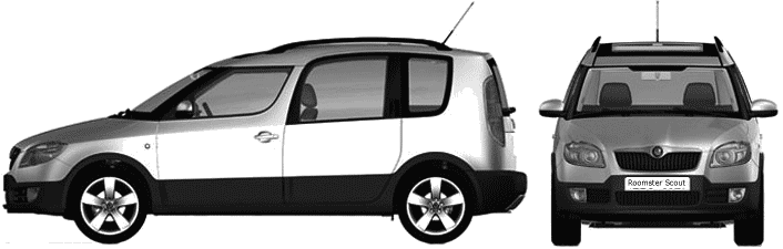 2007 Skoda Roomster Scout Minivan blueprint
