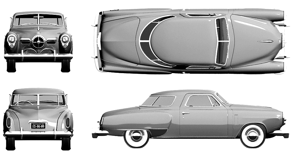 1950 Studebaker Starlight Coupe blueprint