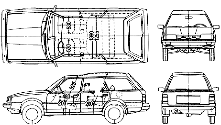 1986 Subaru Leone Wagon blueprint