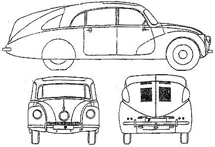 1936 Tatra T87 Limousine blueprint