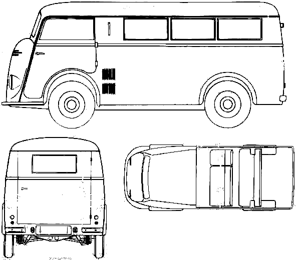 1952 Tempo Matador 1000 Minivan blueprint