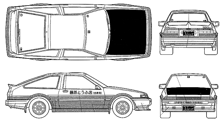 Initial D Ae86. Corolla Levin (AE86) D
