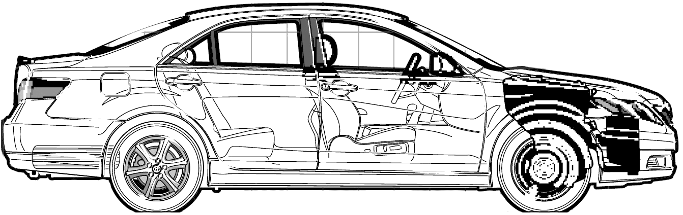 2006 Toyota Camry SE V6 Sedan blueprint