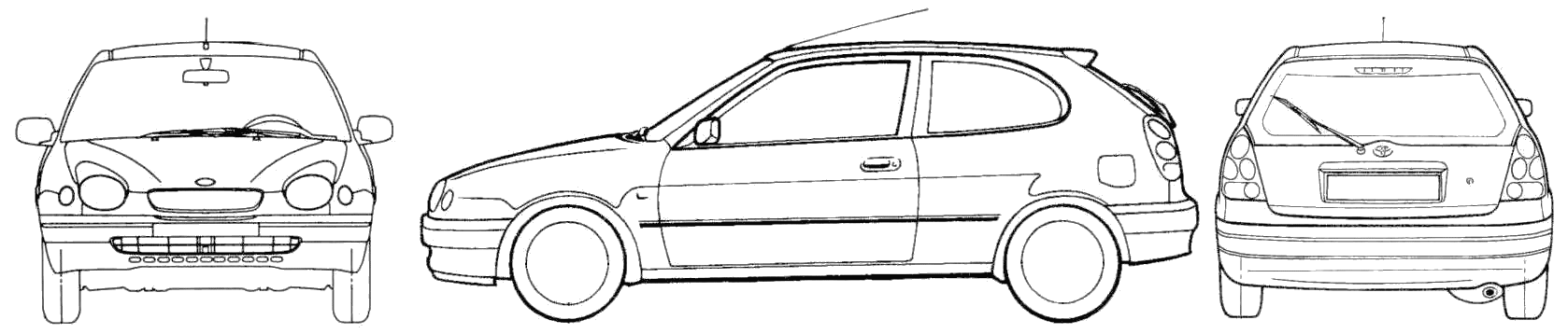 1998 toyota corolla 3 door #6