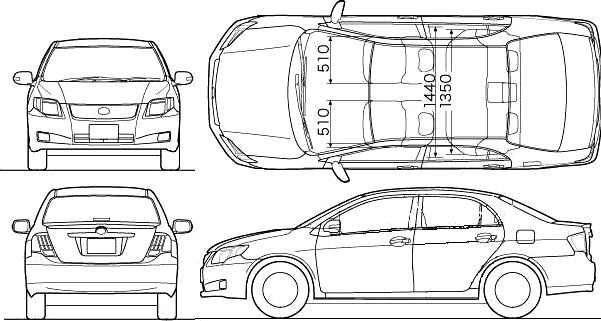 Toyota corolla blueprint