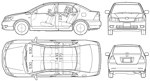 2005 Toyota Corolla Hatchback blueprint