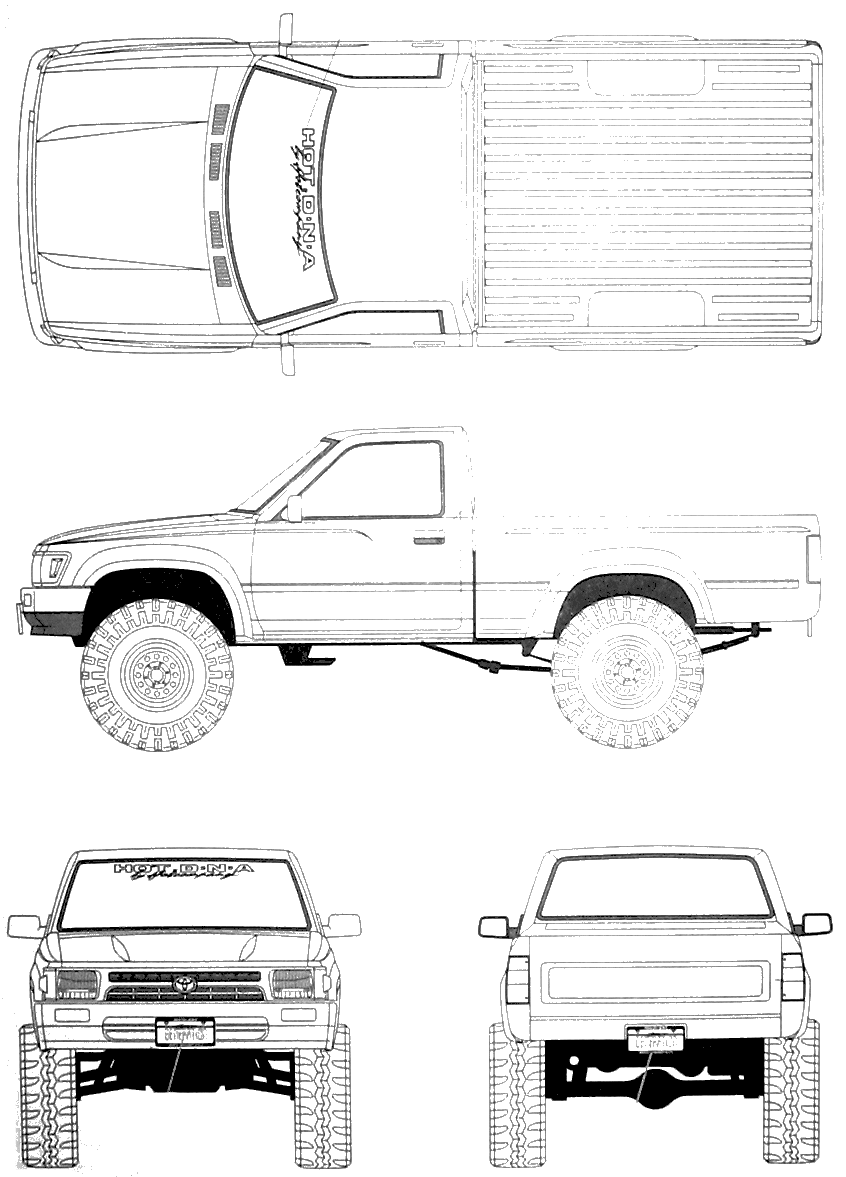 drawing of toyota #6