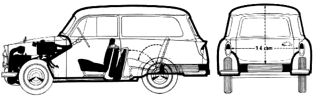 1963 Trabant 600 Kombi Wagon blueprint