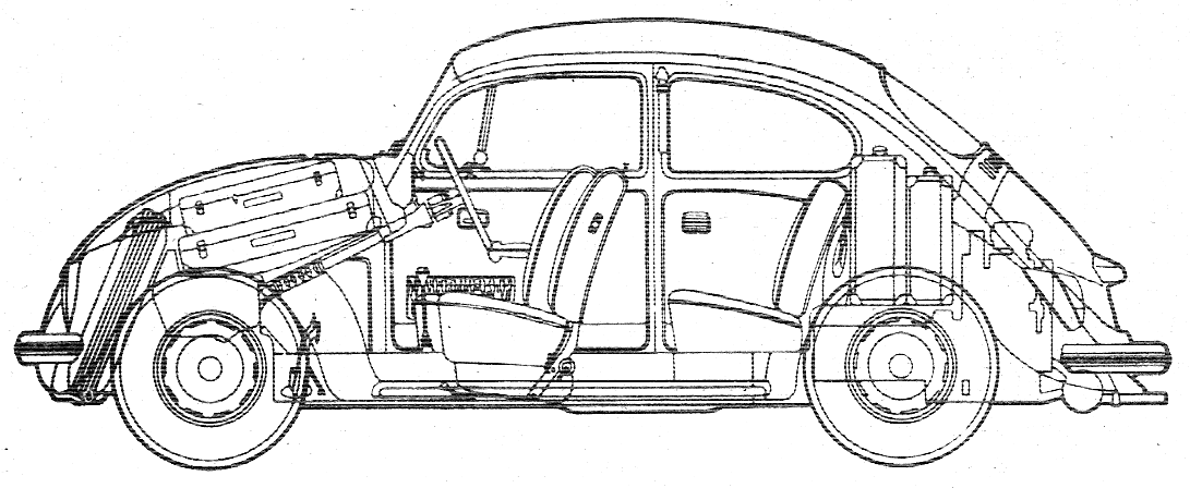 CAR blueprints 1968 Volkswagen Beetle Sedan 