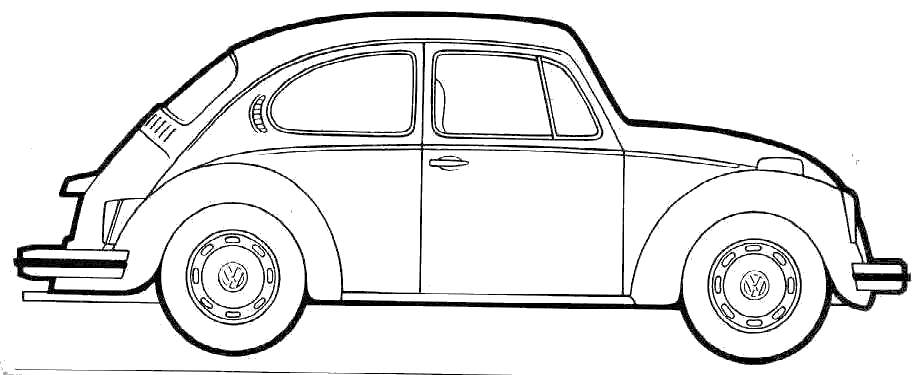 1978 Volkswagen Beetle 1200 Hatchback blueprint