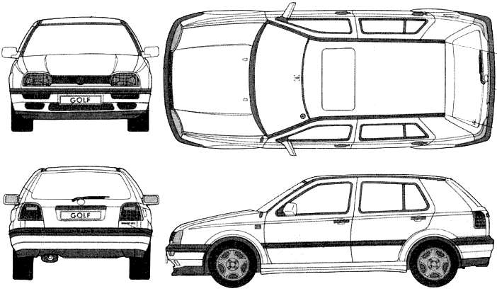 1993 Volkswagen Golf III Mk3 A3 1H GL 5door Hatchback