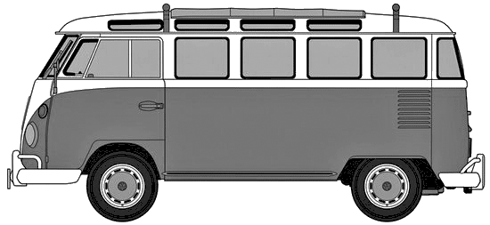 1963 Volkswagen Type 2 Microbus Microvan blueprint