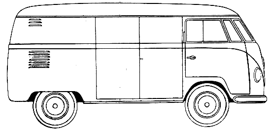 1954 Volkswagen Type 2 Microvan Van blueprint