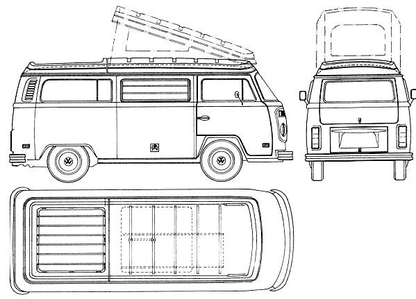 1973 Volkswagen Westfalia Van blueprint