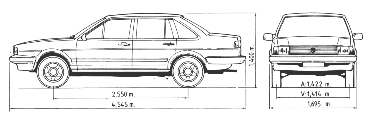 1980 Volkswagen Santana Sedan blueprint