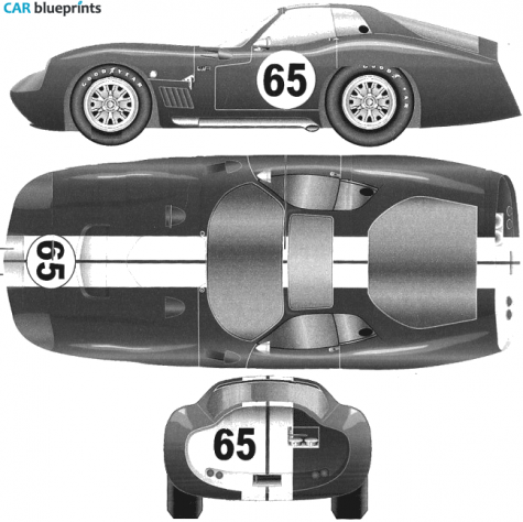 1965 AC 427 Cobra Type 65 Super Coupe blueprint