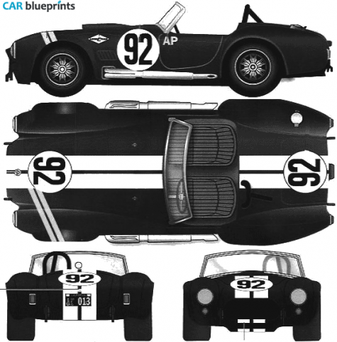 1965 AC 427 Cobra Version A Cabriolet blueprint