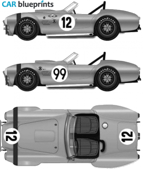 1964 AC Cobra 289 Version A Cabriolet blueprint