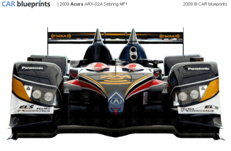 2009 Acura ARX 02A Sebring MF1 Targa blueprint