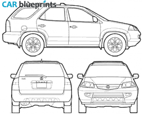 2003 Acura MDX SUV blueprint