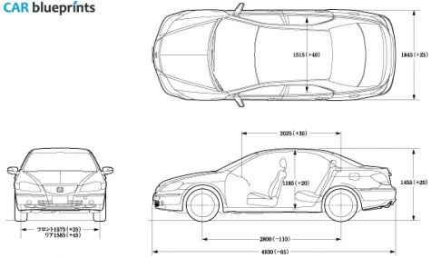 2005 Acura RL Sedan blueprint