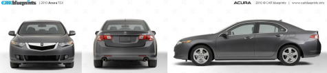 2010 Acura TSX Sedan blueprint