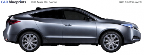 2009 Acura ZDX SUV blueprint