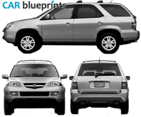 2005 Acura MDX SUV blueprint