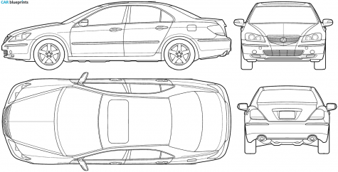 2005 Acura RL Sedan blueprint