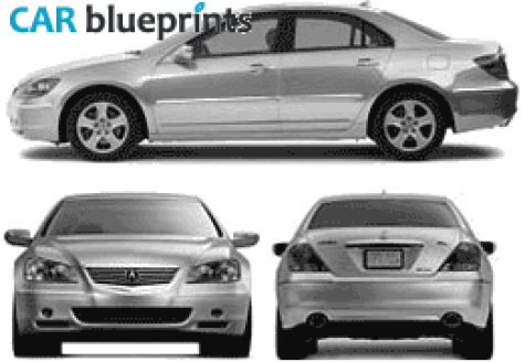 2005 Acura RL Sedan blueprint