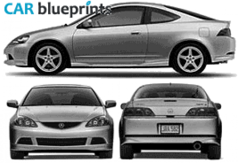 2005 Acura RSX Coupe blueprint