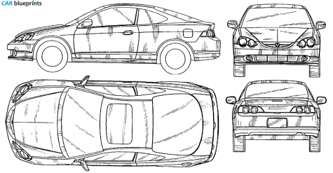 2002 Acura RSX Coupe blueprint