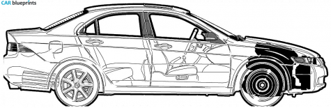 2004 Acura TSX Sedan blueprint