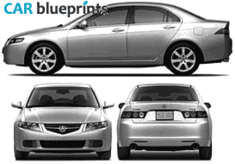 2005 Acura TSX Sedan blueprint