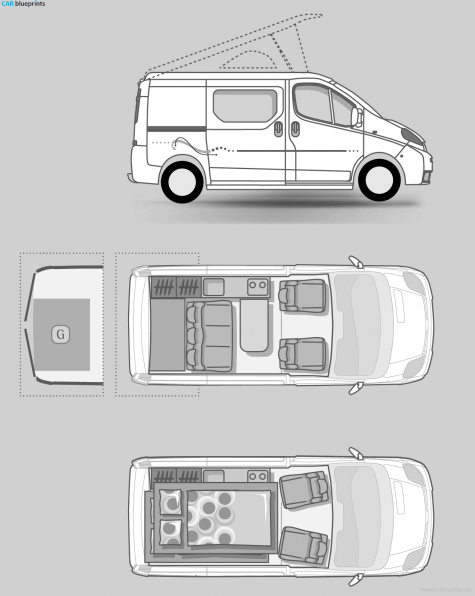 Adria RV 3way Space Bus blueprint