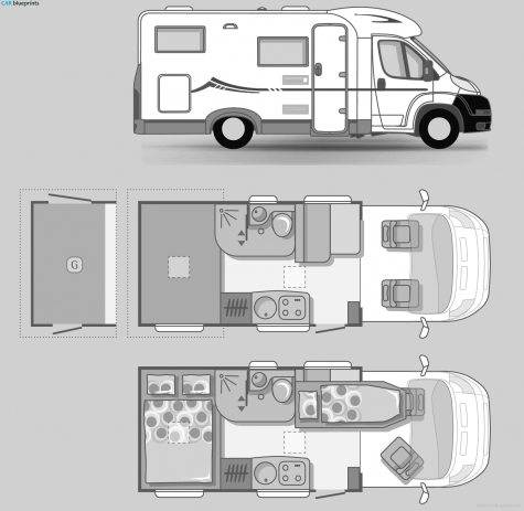 Adria RV Coral Sport S-574 SP Bus blueprint