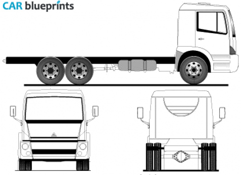 2009 Agrale 13000 6x2 Truck blueprint