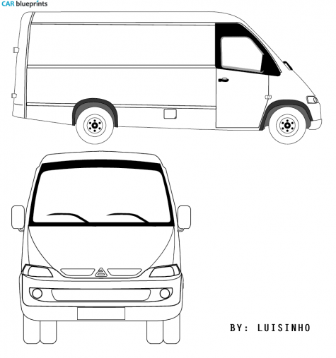 2008 Agrale Furgovan Van blueprint