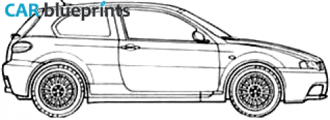 2003 Alfa Romeo 147 GTA 3.2 Hatchback blueprint