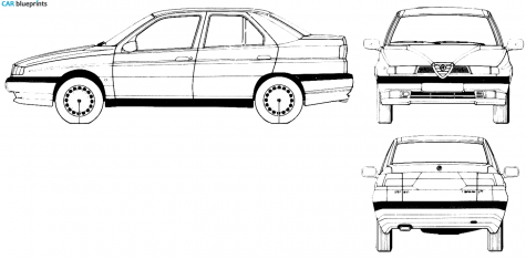 1992 Alfa Romeo 155 Sedan blueprint