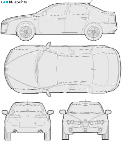 2006 Alfa Romeo 159 Sedan blueprint